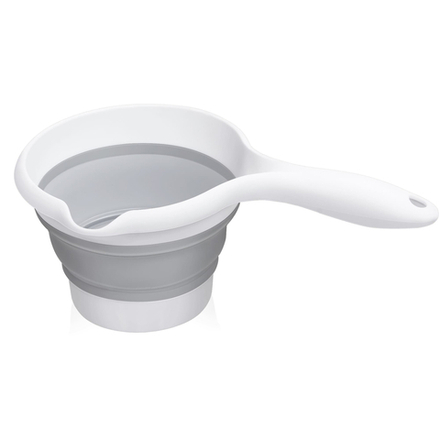 Ковш "FLEXY" 1,2л складной (бело-серый)