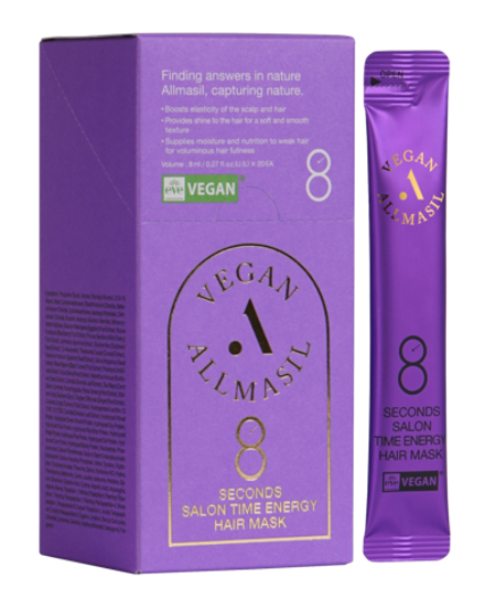 ALLMASIL - МАСКА ДЛЯ ВОЛОС ПИТАТЕЛЬНАЯ 8 SECONDS SALON TIME ENERGY HAIR MASK, 8 МЛ * 1 ШТ