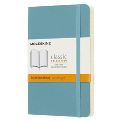 Блокнот Moleskine Classic Soft Pocket, 192 стр., голубой, в линейку