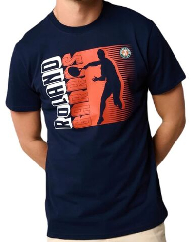 Мужская теннисная футболка Roland Garros Player T-Shirt - небесный