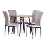 Стул VERTER (mod. BC577-DC) металл, флок, 41 х 52 х 95 см, Light grey (светло-серый) HLR14 / черный