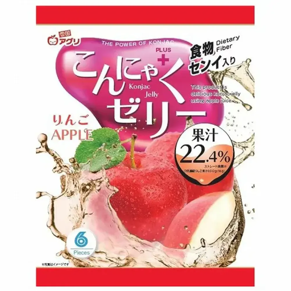 Желе “Yukiguni Aguri” порционное Конняку со вкусом яблока (16г х6шт) 96г