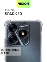 Чехол BROSCORP для Tecno Spark 10 (арт. TCN-S10-HARD-TPU-TRANSPARENT)