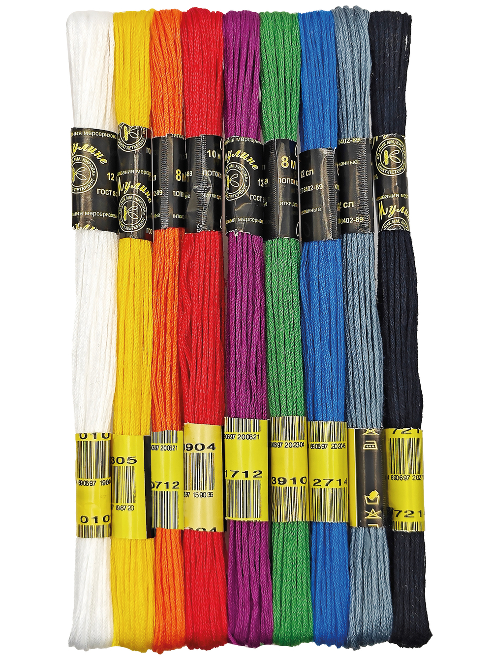 Наборы ниток мулине для вышивания ПНК Киров 9 шт.