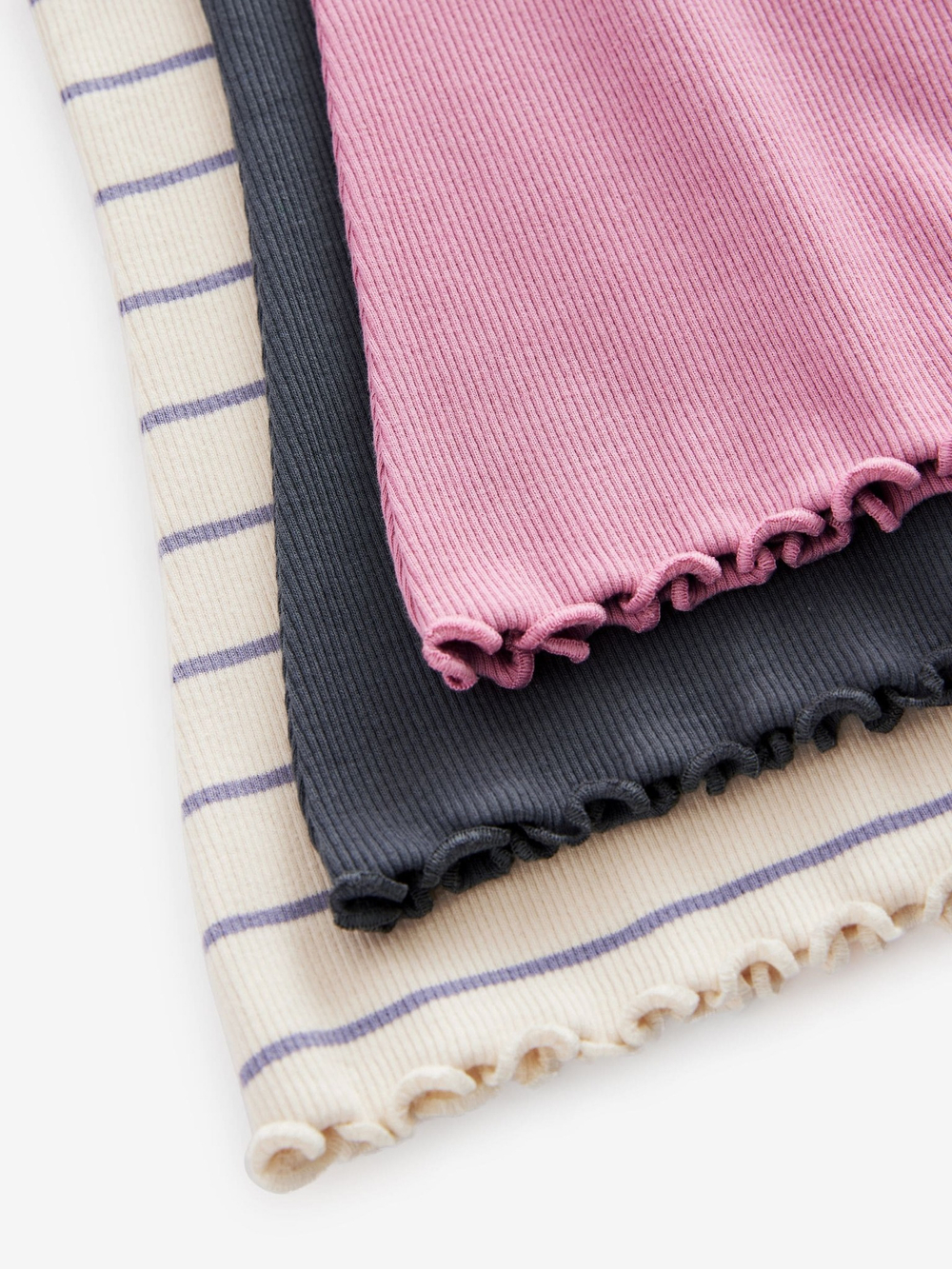 Легинсы-клеш для девочки Next E65-385, 3 шт., Розовый, Молочный, Темно-серый