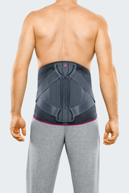 Бандаж-корсет поясничный наборный LUMBAMED DISC - прямой покрой - серый