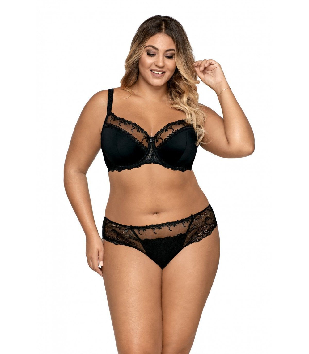 Бюстгальтер с полусшивными чашками с изысканным кружевом (Размер: 95B) (Цвет: бежевый)