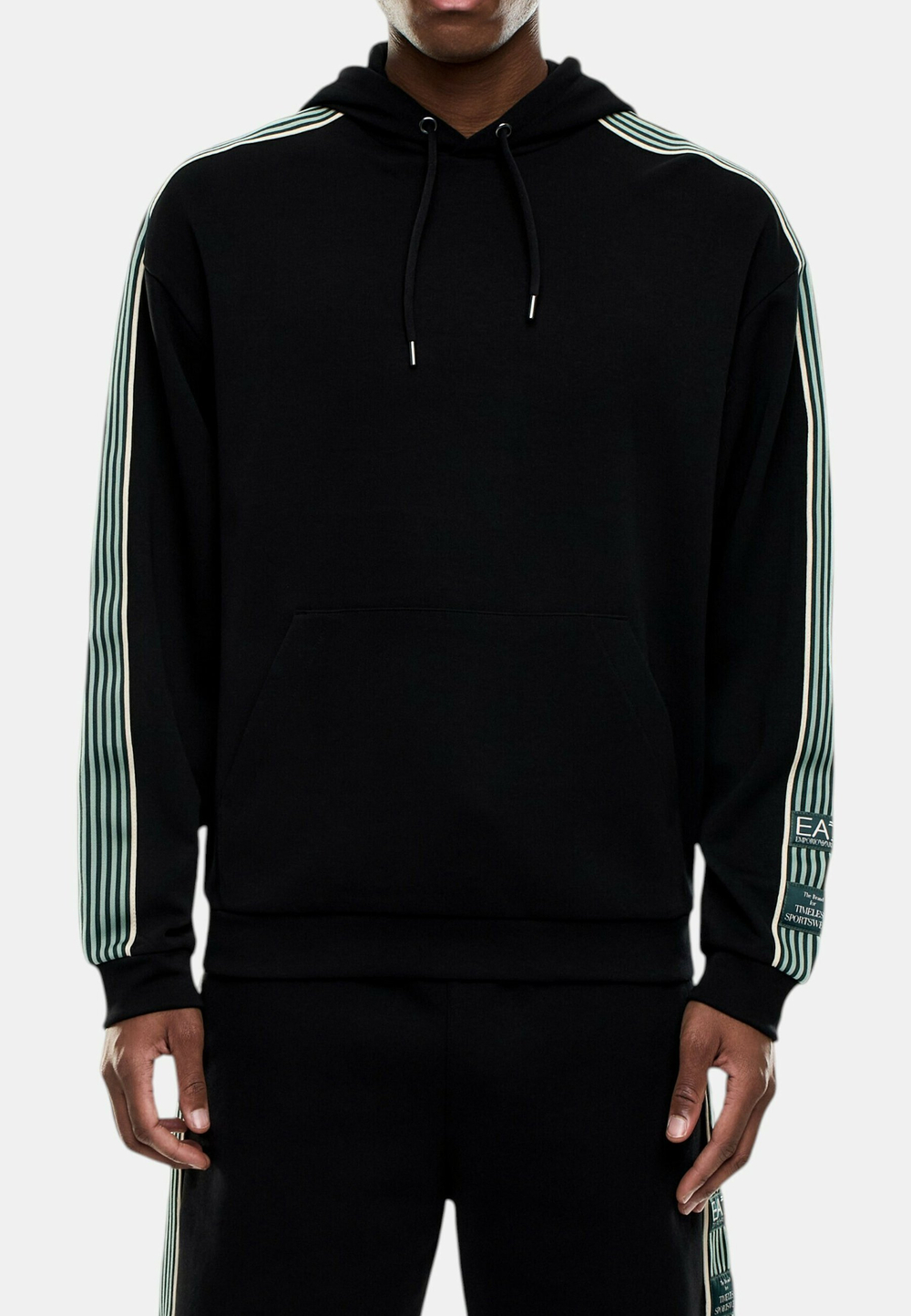 EA7 Emporio Armani Толстовка с капюшоном - Чёрный