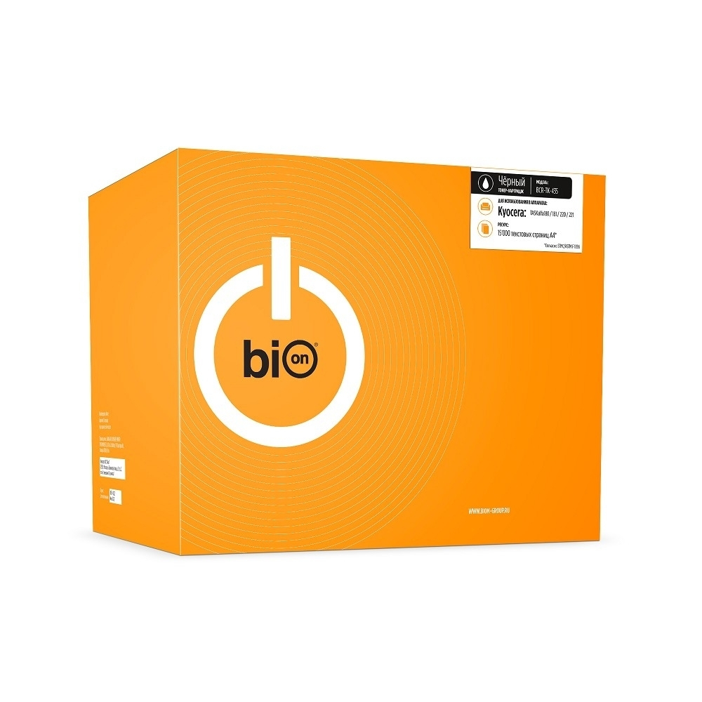 Bion TK-435 Картридж для Kyocera TASKalfa 180/181/220/221 (15000  стр.), Черный, с чипом