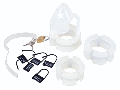 Набор для мужского пояса верности Cock Cage Set (Цвет: белый)