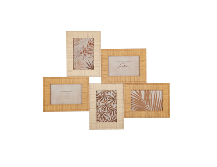 Фоторамка настенная "Bamboo Arch" на 5 фото 10х15см, цв.бежевый, B1482+B1448