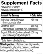 Designs For Health - Charcoal Plus Binder - 60 softgels