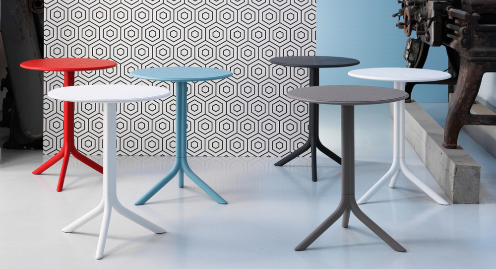 Стол пластиковый обеденный Nardi Spritz + Spritz Mini, коралловый