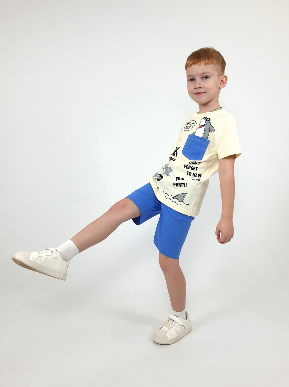 01-85-7 Комплект для мальчика (фуфайка+шорты)