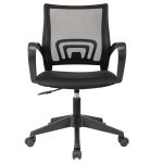 Кресло оператора Helmi HL-M95 R (695) "Airy", спинка сетка черная/сиденье ткань TW черная, пиастра