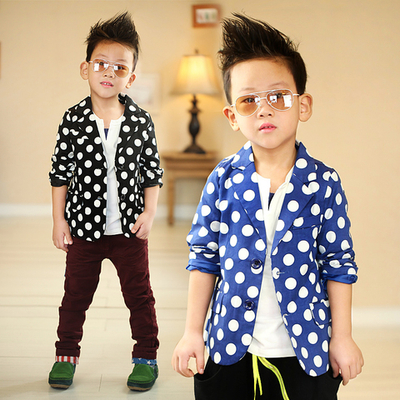 Пиджак детский в крупный горох