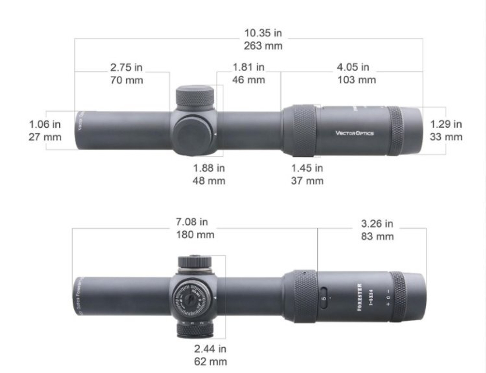 Оптический прицел VectorOptics Forester 1-5x24 SFP(P)