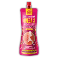 Напиток ЧИА ОМЕГА-3 «Гуава + Ананас» 250 мл 28SEEDS — вид спереди упаковки