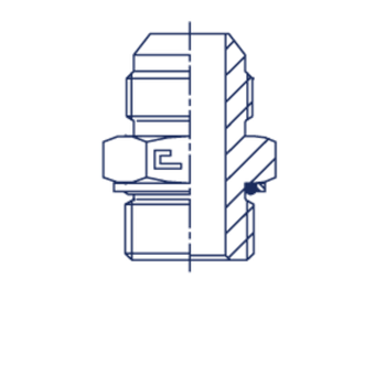 Штуцер FH JIC 3/4 - BSP 1/2