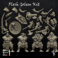 Миниатюра Trench Crusade Great Holy War Flesh Golem Kit