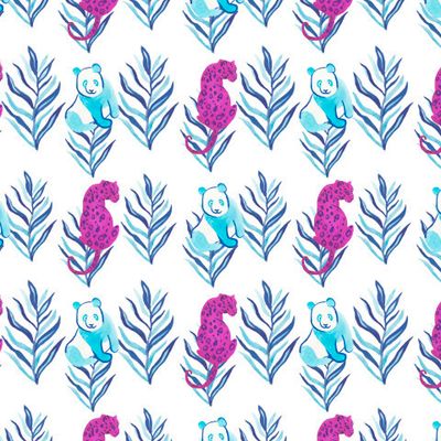 Бесшовный принт тропический