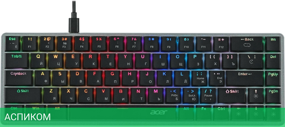 Клавиатура Acer OKW302 серебристый (ZL.KBDCC.01C)