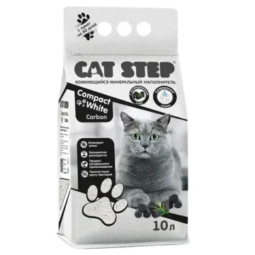 Cat step White Carbon Наполнитель комкующийся/минеральный