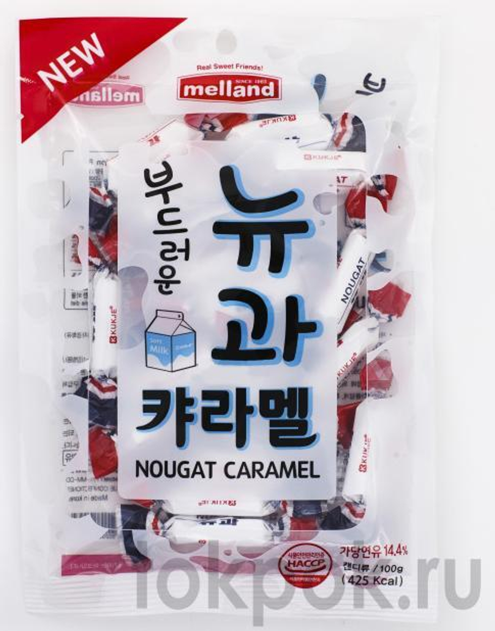 Карамель с молочным вкусом Melland Nougat caramel candy, 100 гр