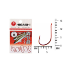 Крючок одинарный HIGASHI Umitanago ringed #0,5 Red