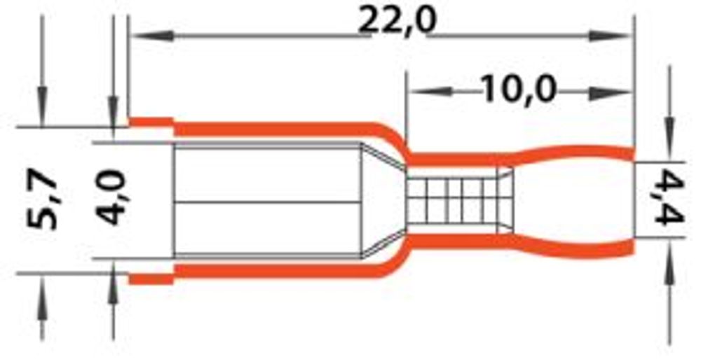 Разъем штекерный изолированный гнездо 4 мм 1.5-2.5 мм² (РШи-м 2.5-4/РШИм 2-5-4 ) синий REXANT