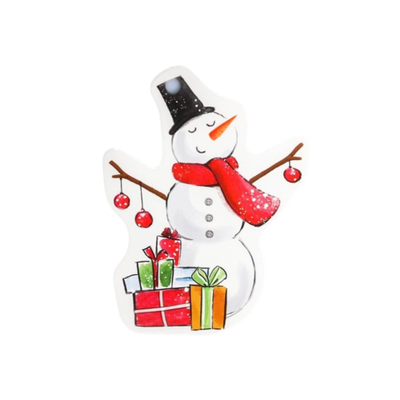 Шильдик на подарок Новый год «Снеговик», 6,5 ×8,4 см