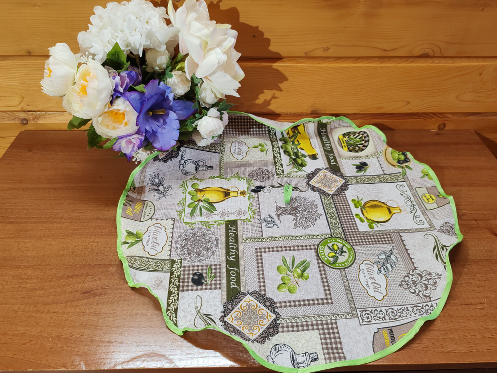 Полотенце кухонное, круглое, 2 шт, вафельное полотно