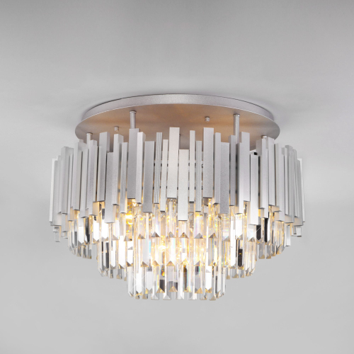 Умный потолочный светильник 340/9 серебро