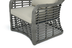 "Ницца" кресло из искусственного ротанга, цвет серый