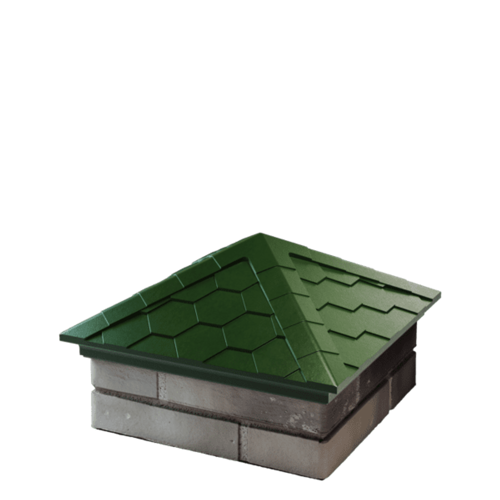 Колпак полимеркомпозитный Everest 390*390 (1,5 кирпича) зеленый