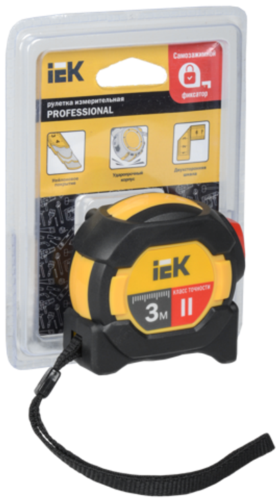Рулетка измерительная PROFESSIONAL 3м IEK
