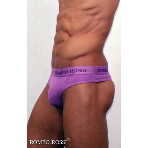 Мужские трусы стринги c резинкой Romeo Rossi сиреневые  RR1006-06