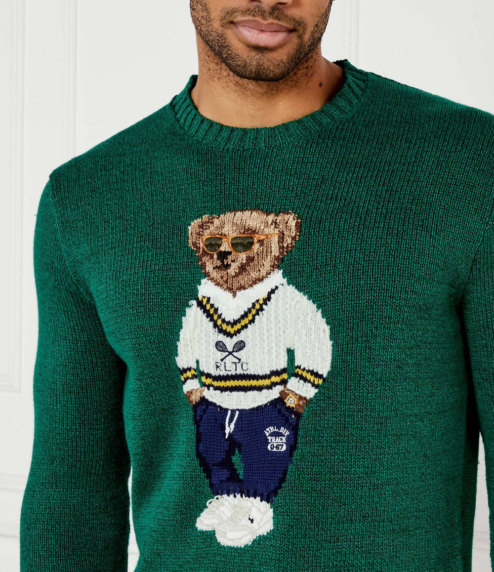 Льняный свитер POLO RALPH LAUREN - зеленый(710961155)