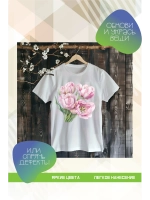 Термонаклейка на одежду, термопринт Тюльпан