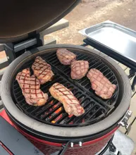 Керамический гриль Kamado Joe Classic II, 46 см (красный), с ножками и столиками