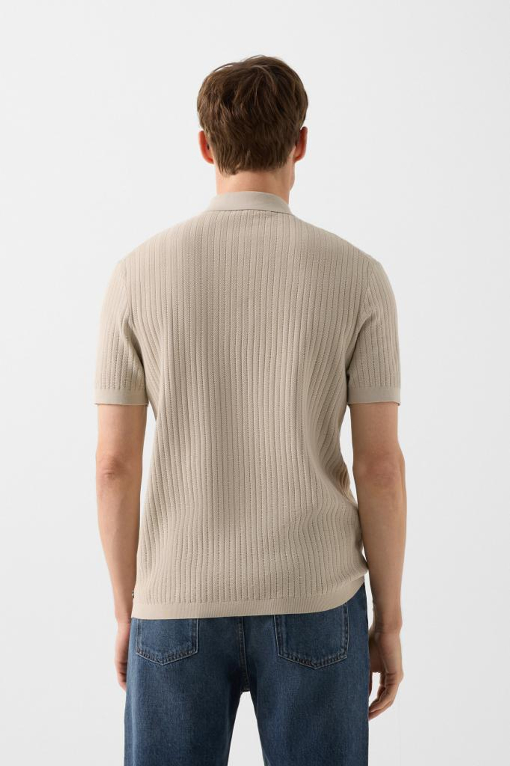 Джемпер с коротким рукавом BOGNER TOBIAS в песочном цвете