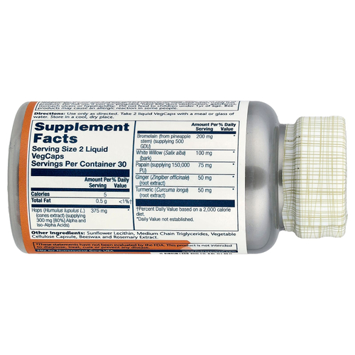 Solaray, Super IbuActin, максимальная эффективность, 60 растительных капсул