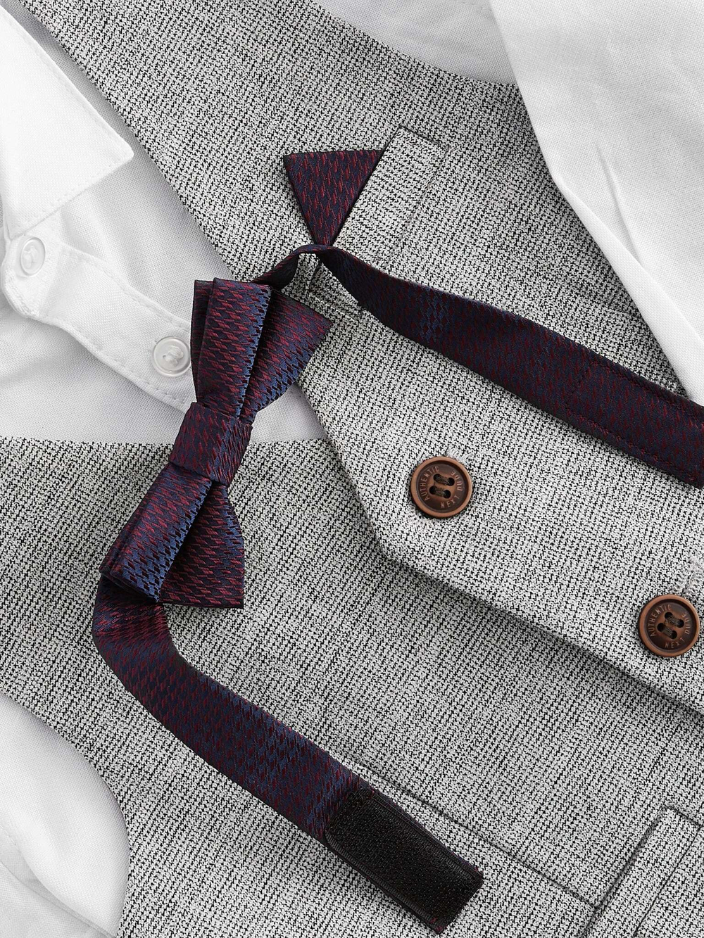 Комплект из четырех предметов для мальчика Next 633-694, Светло-серый, Белый