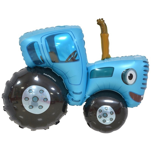 Шар фольга фигура 106см Синий трактор