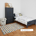 Комод из сосны Раст 2 ящика, 2 двери с полкой для хранения, серый/антик