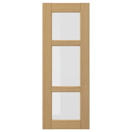 Стеклянная дверь - IKEA FORSBACKA/ФОРСБАКА ИКЕА, 80х30 см, светло-коричневый