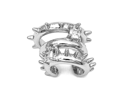 Кафф "Шипы" 19мм, со стразами