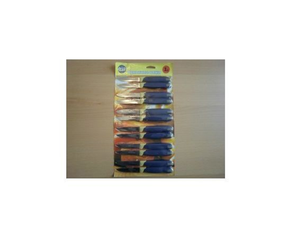 Нож номер 1Р с пластик ручкой, лезвие 8см, блистер, 3 BL12, AST