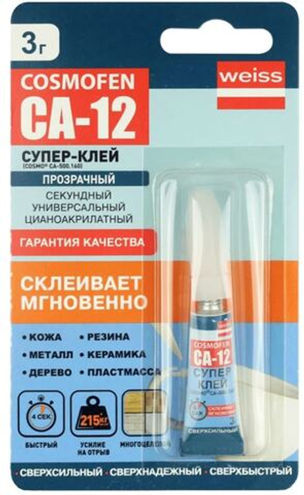 Супер Клей COSMO FEN CA 12, тюбик 3гр, Германия CA-500.160 (24шт)