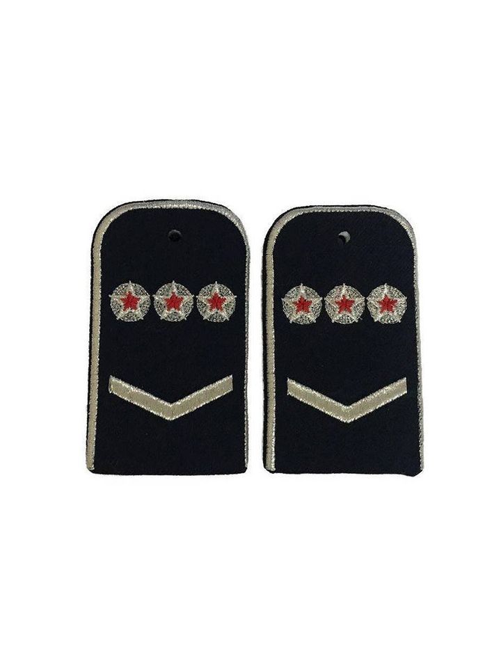 Погоны Метрополитена вышитые синие (1 лычка 3 звезды)